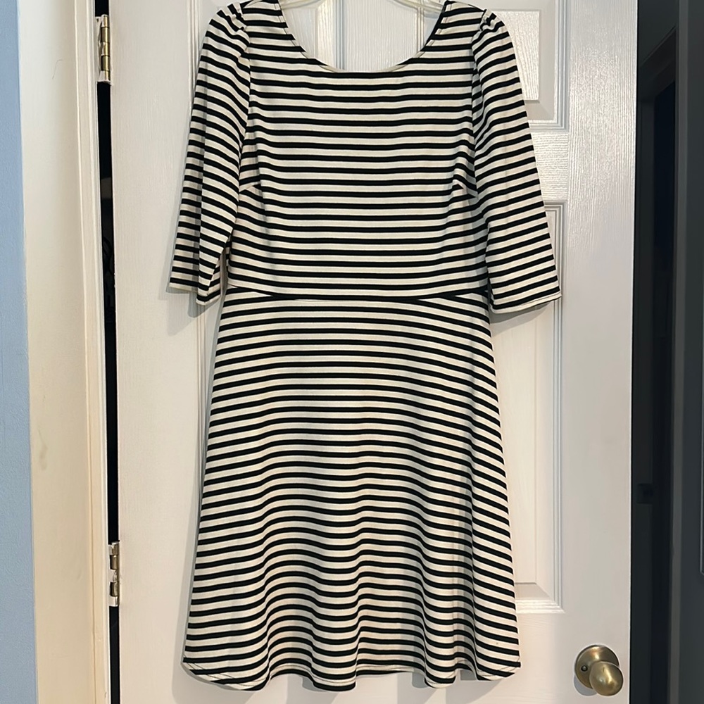 Quarter Length, Striped Dress